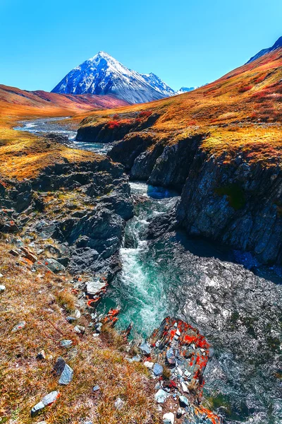 Der Fluss in den Bergen — Stockfoto