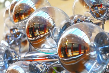 Soyut desen cam daire.