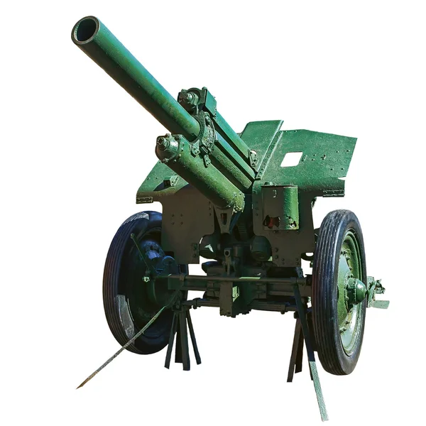 Howitzer em um fundo branco — Fotografia de Stock