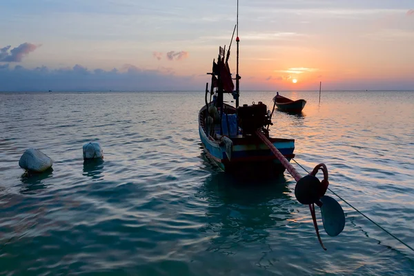 Boot in de zee — Stockfoto