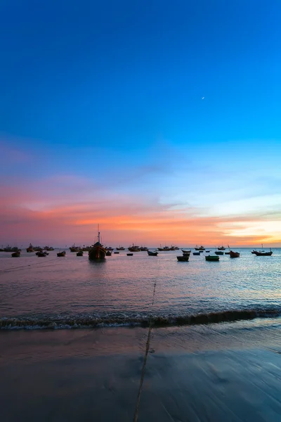 Night and sea sunset — Stock Photo, Image
