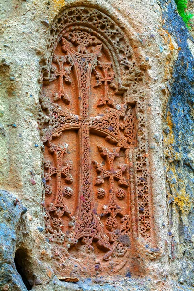 Cruz de piedra, Khachkar — Foto de Stock
