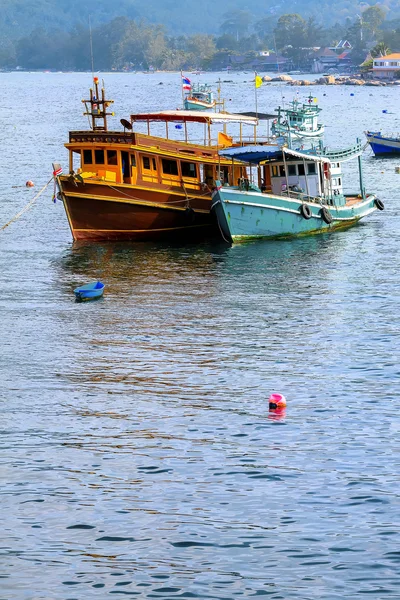 Boot in de zee boten landschap — Stockfoto