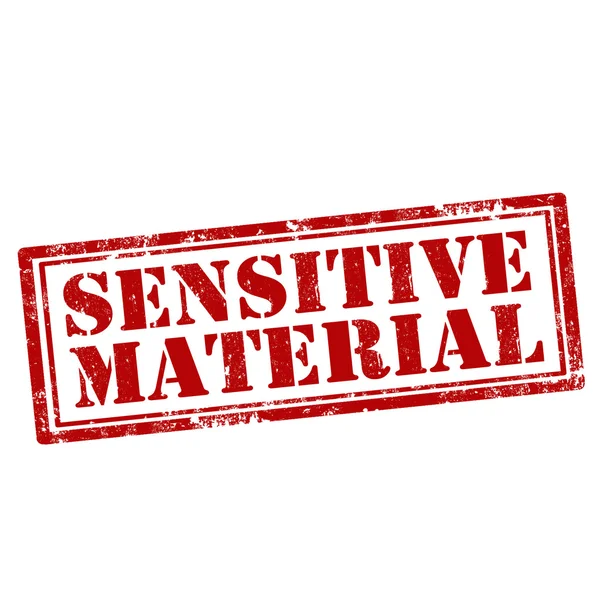 Sensitive Material-stamp — Stock Vector