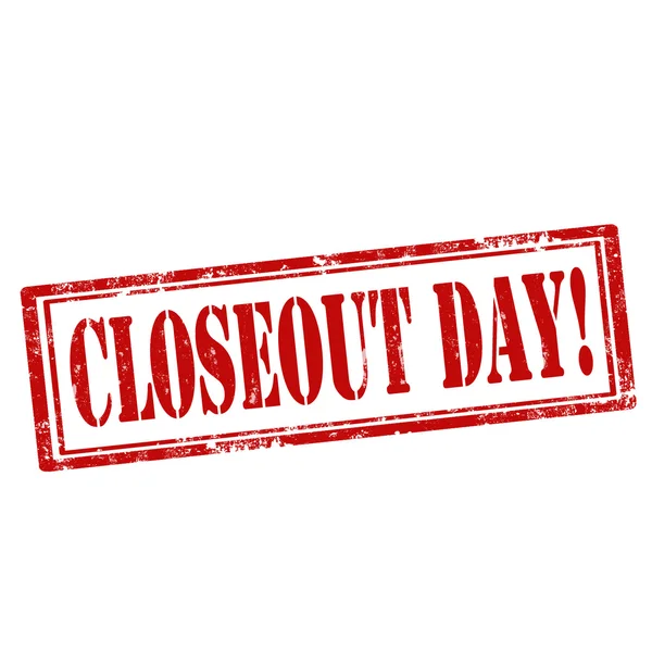 Ημέρα closeout-σφραγίδα — Διανυσματικό Αρχείο