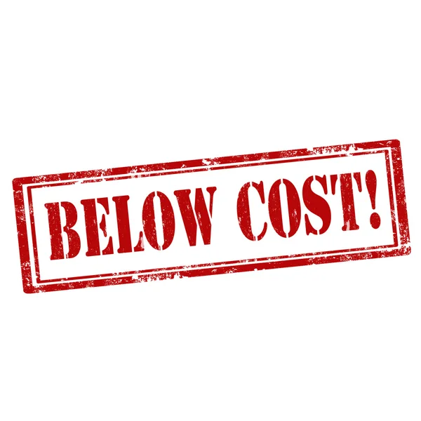 Below Cost-stamp — Stock Vector