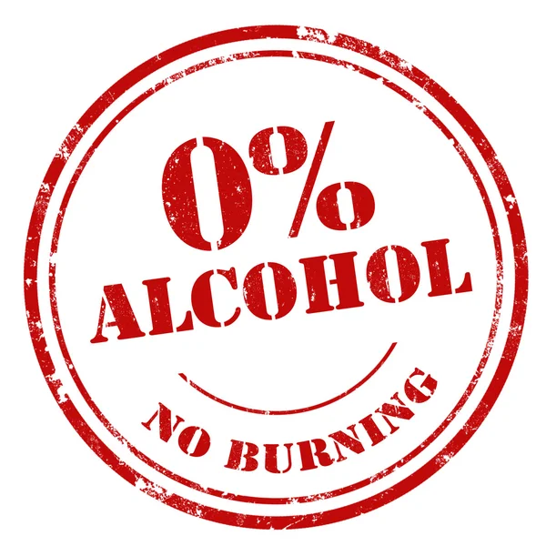 0% Sello de alcohol — Vector de stock