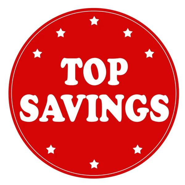 Top etichetta di risparmio — Vettoriale Stock