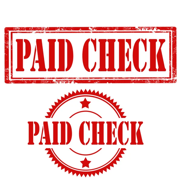 Paid Check-stamps — Stock Vector