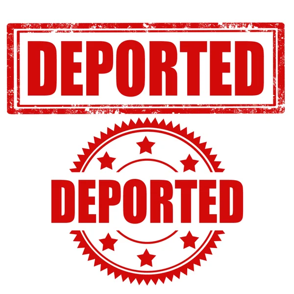 Serie di francobolli deportati — Vettoriale Stock