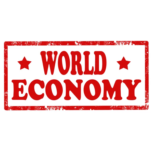 Carimbo da economia mundial — Vetor de Stock