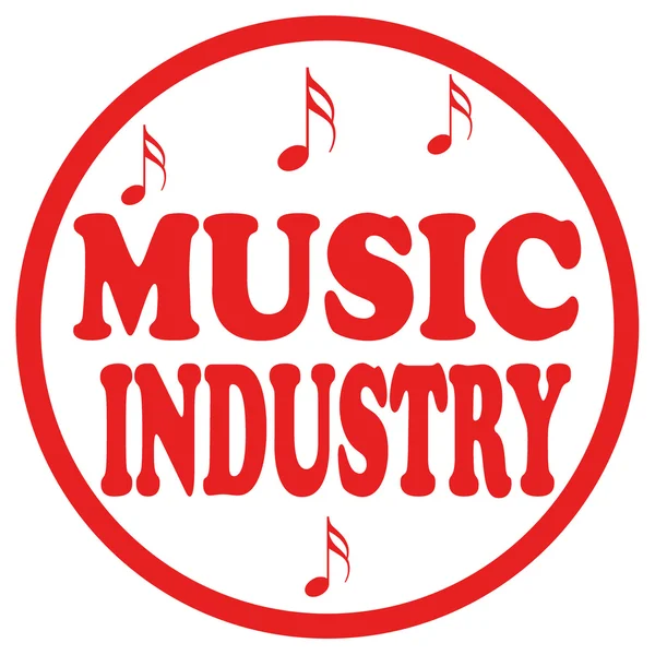 Sello de industria musical — Vector de stock