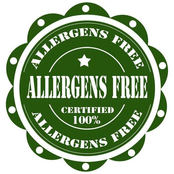 Gratis allergenen-stempel — Stockvector