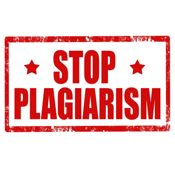 Stop Plagiarism-stamp — Stock Vector
