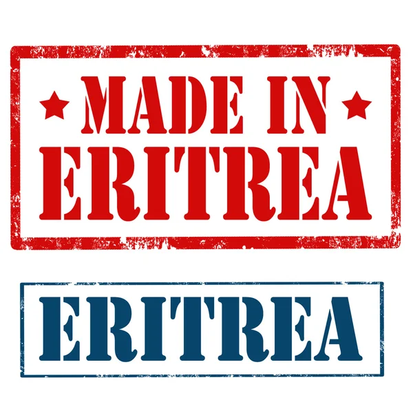 Hecho en eritrea — Vector de stock