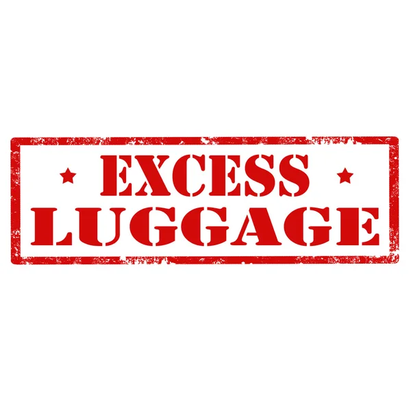 Excess Luggage-stamp — Stock Vector