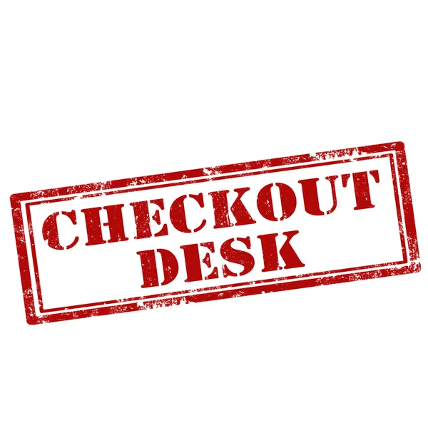 Checkout Desk-carimbo — Vetor de Stock