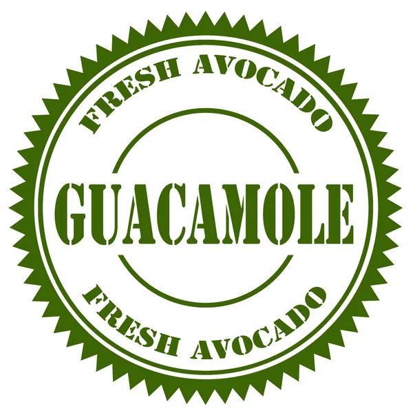 Sello verde guacamole — Archivo Imágenes Vectoriales