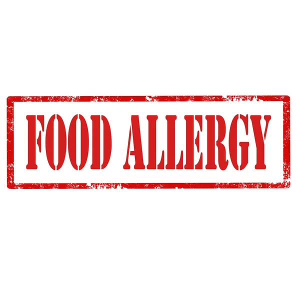 Timbre sur les allergies alimentaires — Image vectorielle