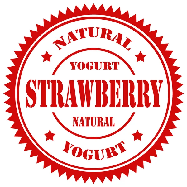 Strawberry Yogurt-stamp — Stock Vector