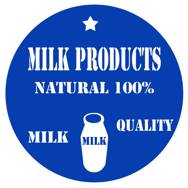 Melk producten-label — Stockvector