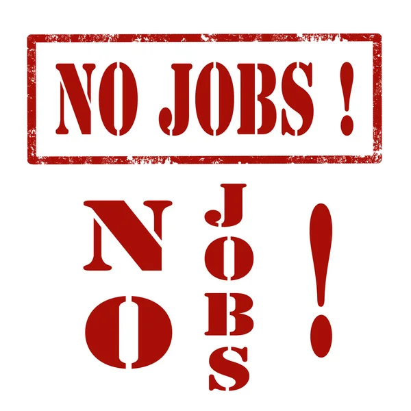 Nie miejsc pracy znaczki — Wektor stockowy