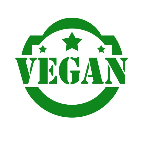 Sello vegano-verde — Vector de stock