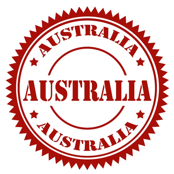 Australia czerwony znaczek — Wektor stockowy