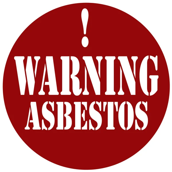 Varování azbest razítko — Stockový vektor