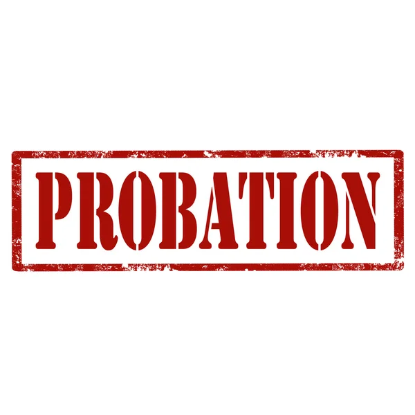 Probation-red stamp — Stock Vector
