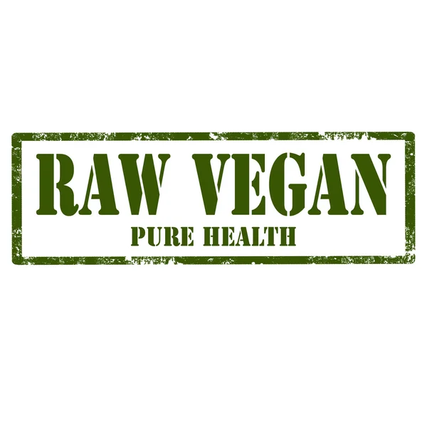 RAW Vegan-σφραγίδα — Διανυσματικό Αρχείο