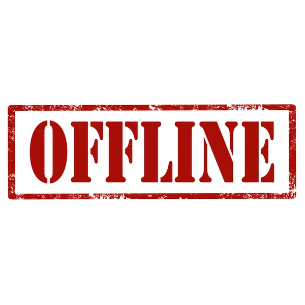 Offline-red stamp — Stock Vector