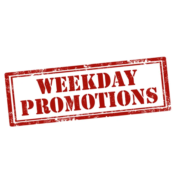 Weeday Promociones-sello — Vector de stock