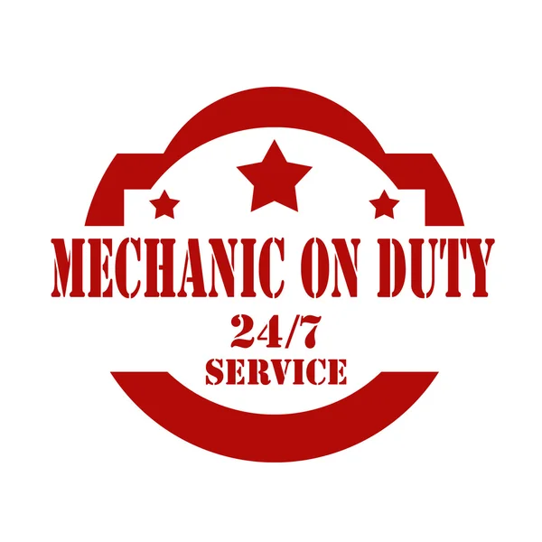 Mechanic On Duty — Stock Vector