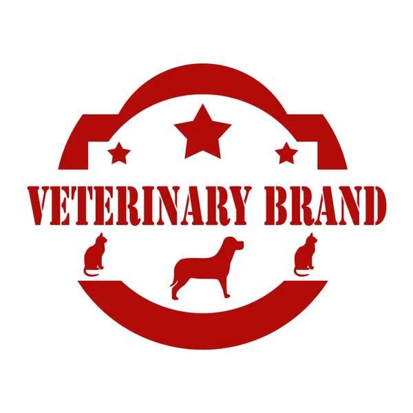 Veterinary Brand-stamp — Stock Vector