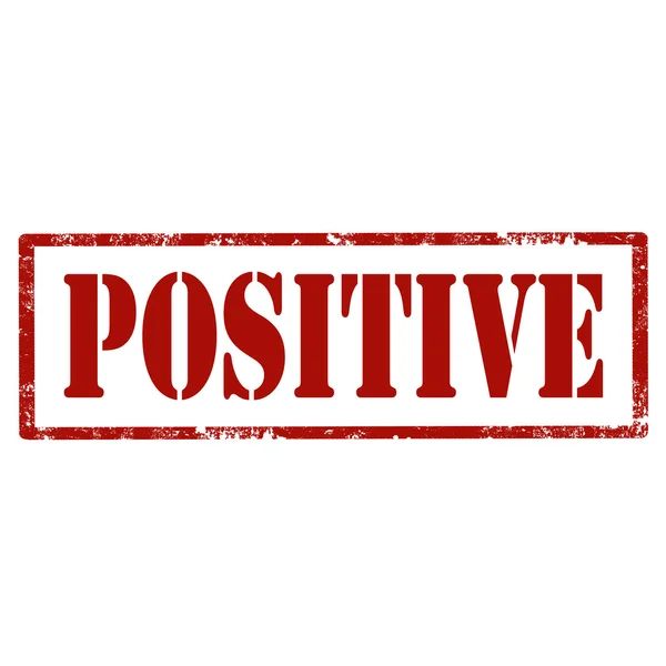 Positive-red stamp — Stock Vector