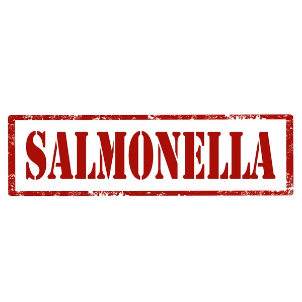 Salmonella-röd stämpel — Stock vektor