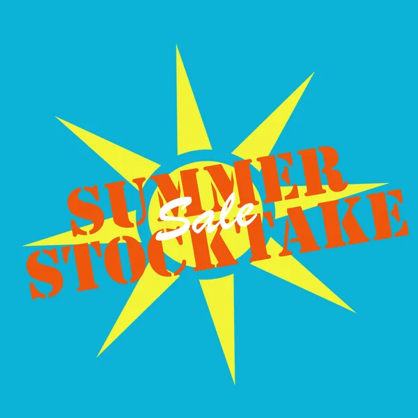 여름 Stocktake 판매 — 스톡 벡터