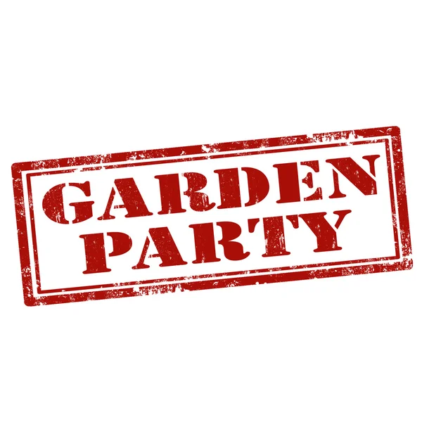 Garden Party-stamp — Stock Vector