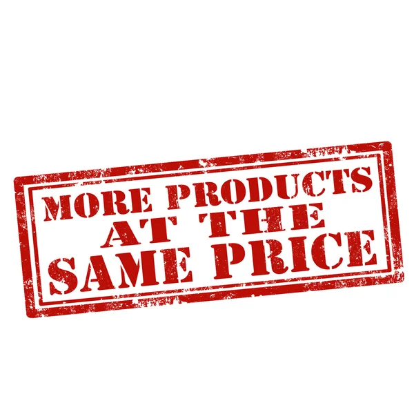 同じ価格でより多くの製品 — ストックベクタ