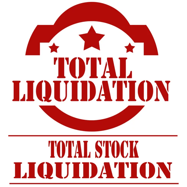 Total Liquidation-stamps — Stock Vector