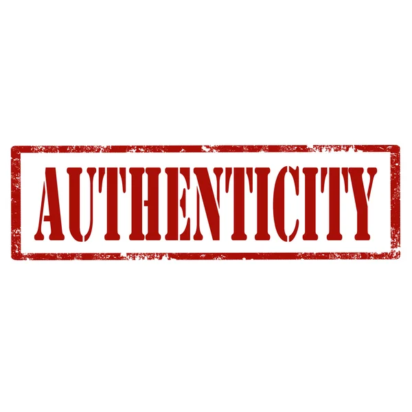 Authenticity-red stamp — Stock Vector