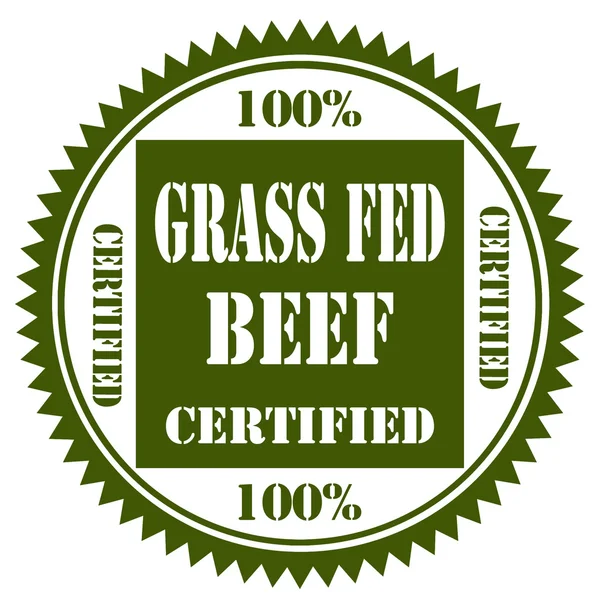 100% Grass Fed Beef — Stock Vector