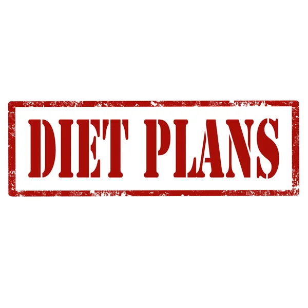 Planos de dieta-sello — Vector de stock