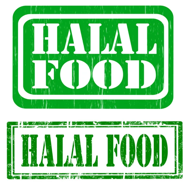 Halal Sellos de comida — Archivo Imágenes Vectoriales