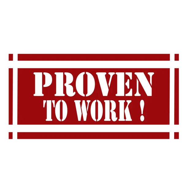 Proven To Work-stamp — Stock Vector