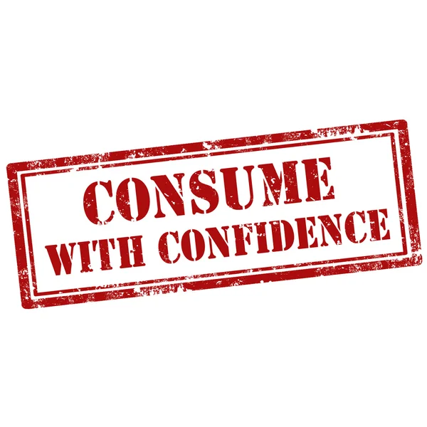 Consume With Confidence-stamp — Stock Vector