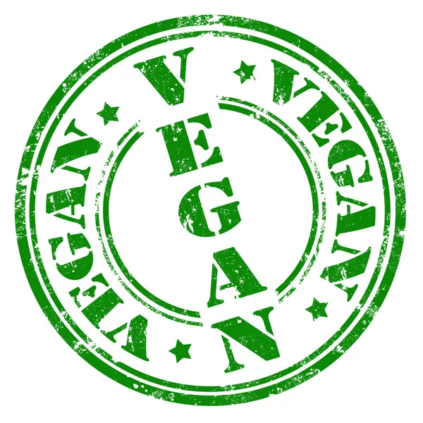 Veganer Stempel — Stockvektor