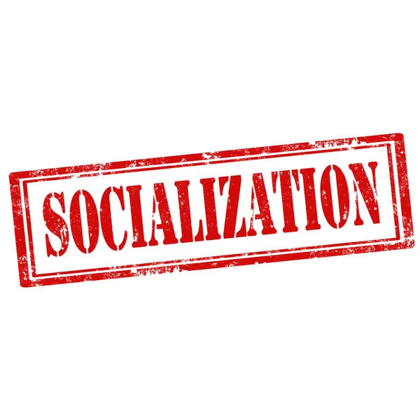 Socialization-stamp — Stock Vector