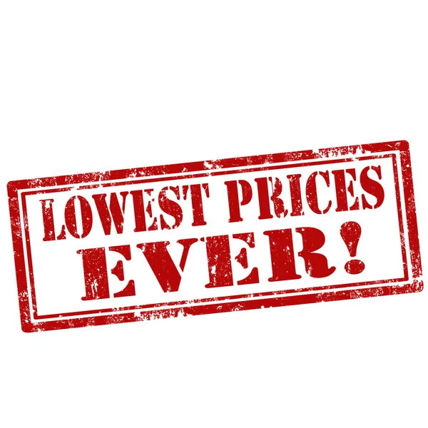 Lowest Prices Ever!-stamp — Stock Vector